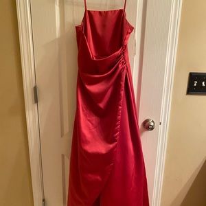 Jr. Bridesmaids dress worn by teenager in a wedding. Perfect for spring dance.